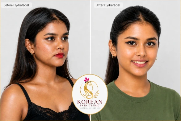 HydraFacial Skin Brightening Treatment Before and After Results in Raebareli